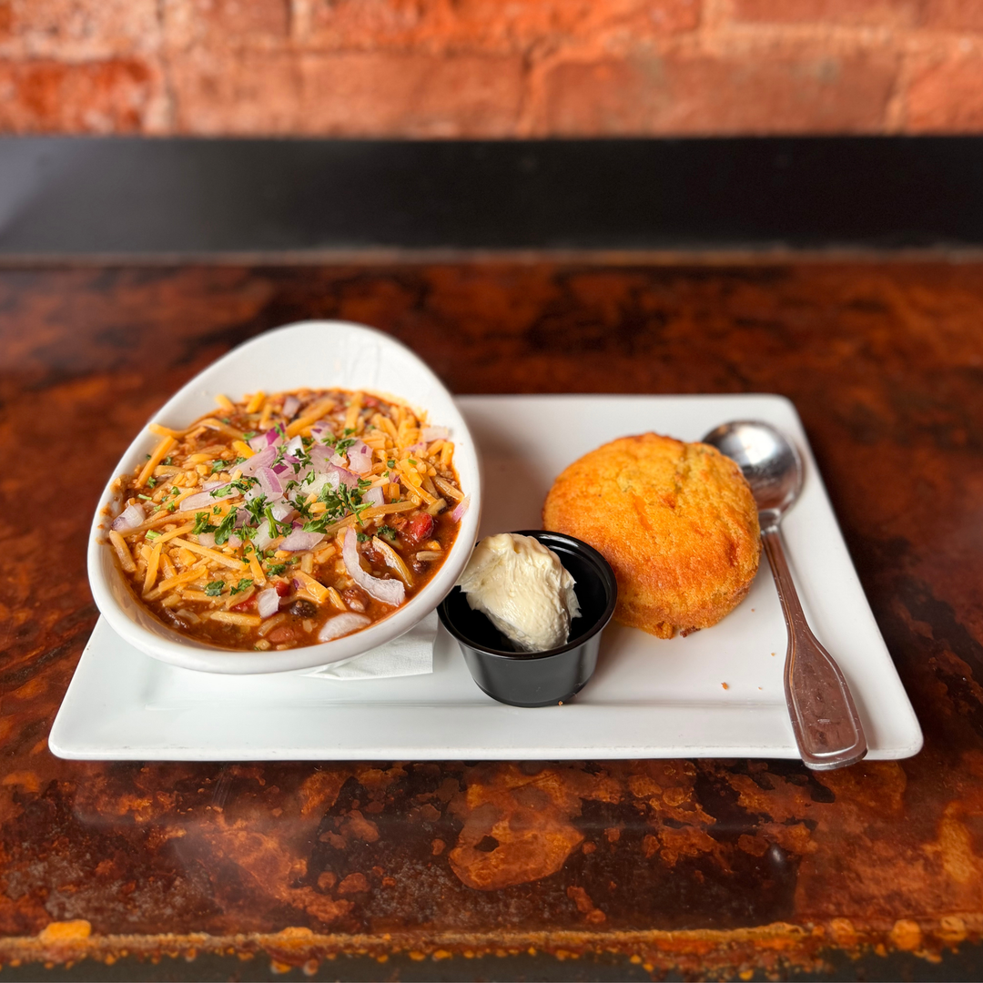 Alehouse Chili + Cornbread