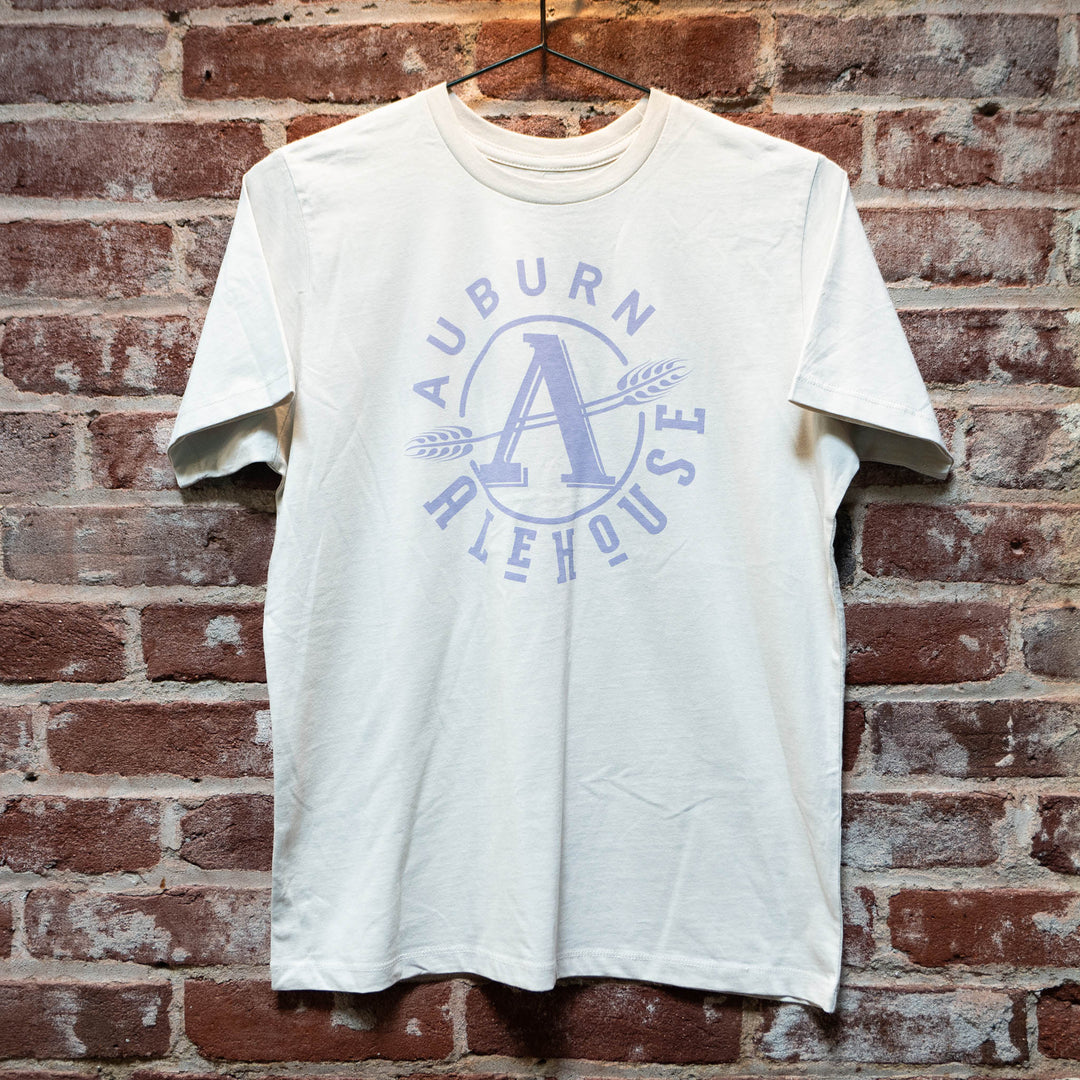 Women's Auburn Alehouse Circle Logo Tee, Cream