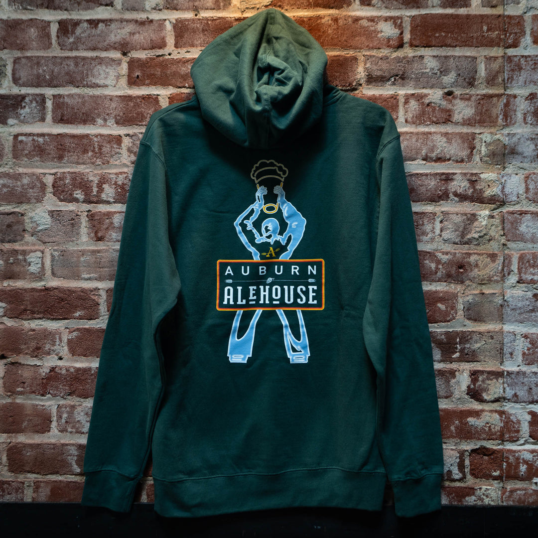 Neon Aleman Pullover Sweatshirt, Alpine Green